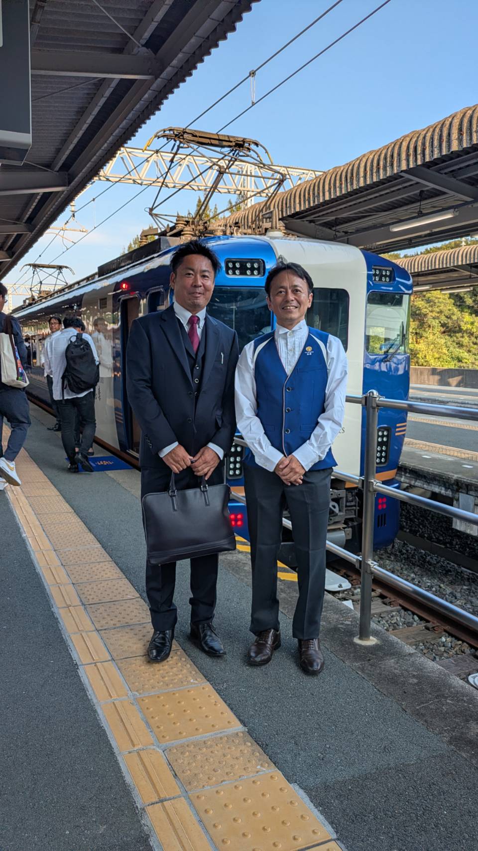 乗務員さんとの記念写真